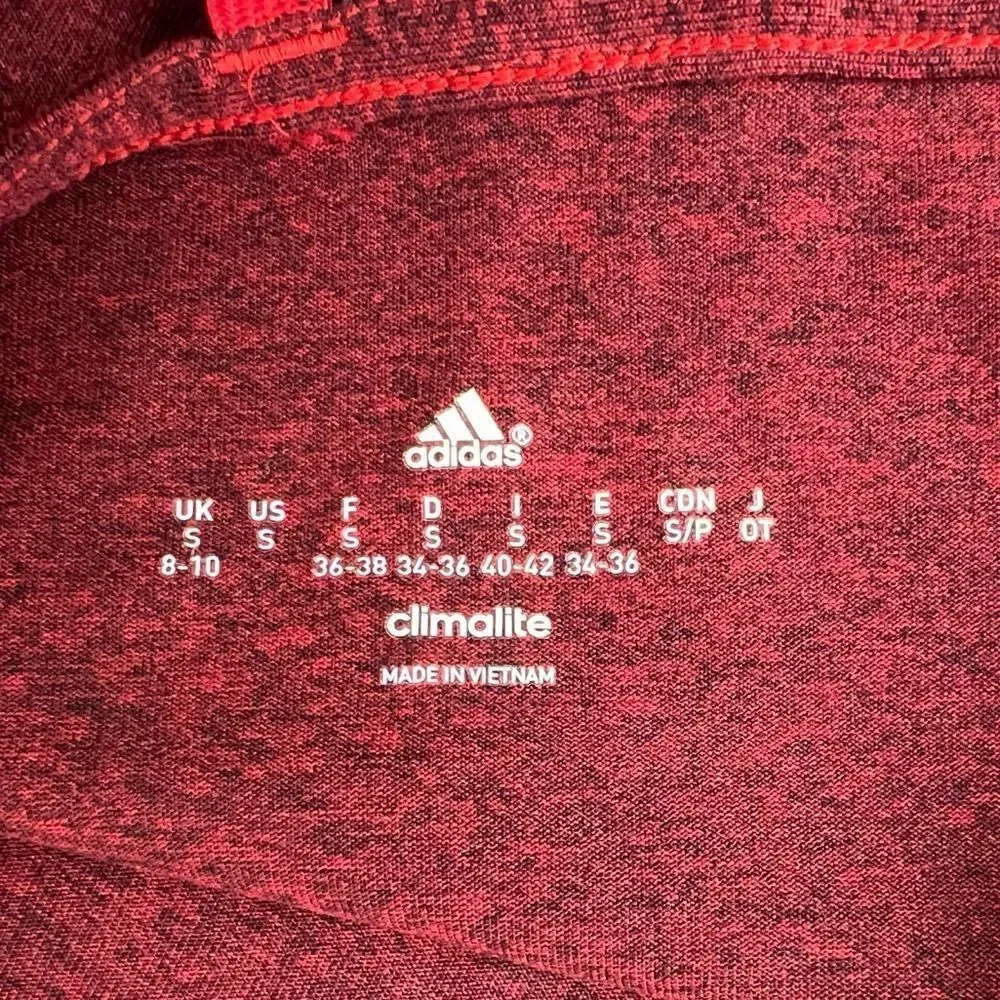 Adidas Climalite Heathered Maroon Red Workout Tank‎ Top Size Small